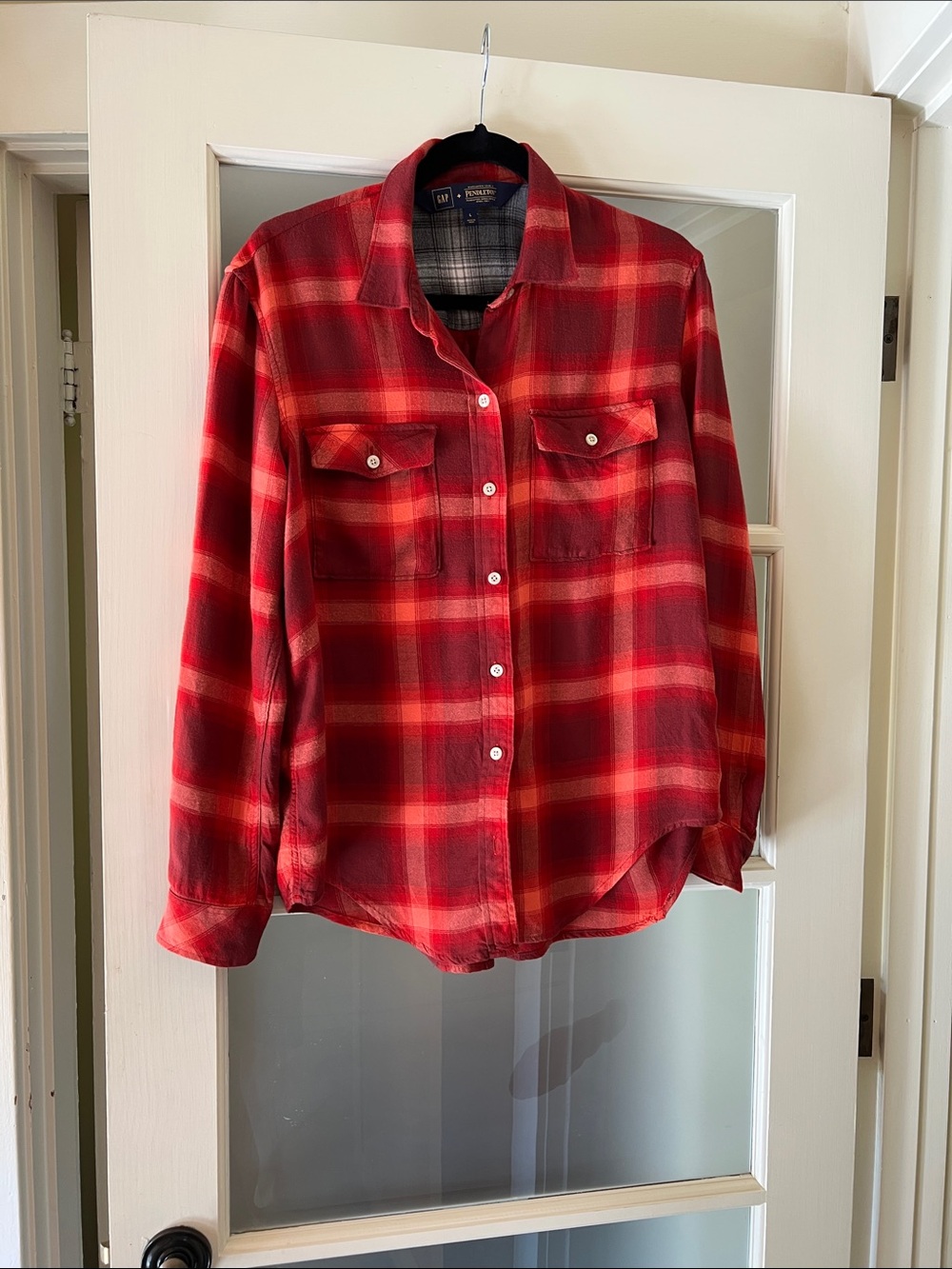 Pendleton Red Plaid Button-Front Flannel Shirt